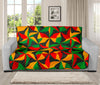 Abstract Reggae Pattern Print Futon Protector