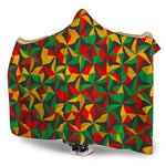 Abstract Reggae Pattern Print Hooded Blanket