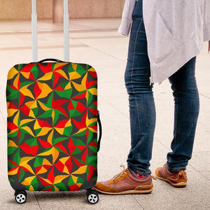 Abstract Reggae Pattern Print Luggage Cover GearFrost