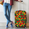 Abstract Reggae Pattern Print Luggage Cover GearFrost