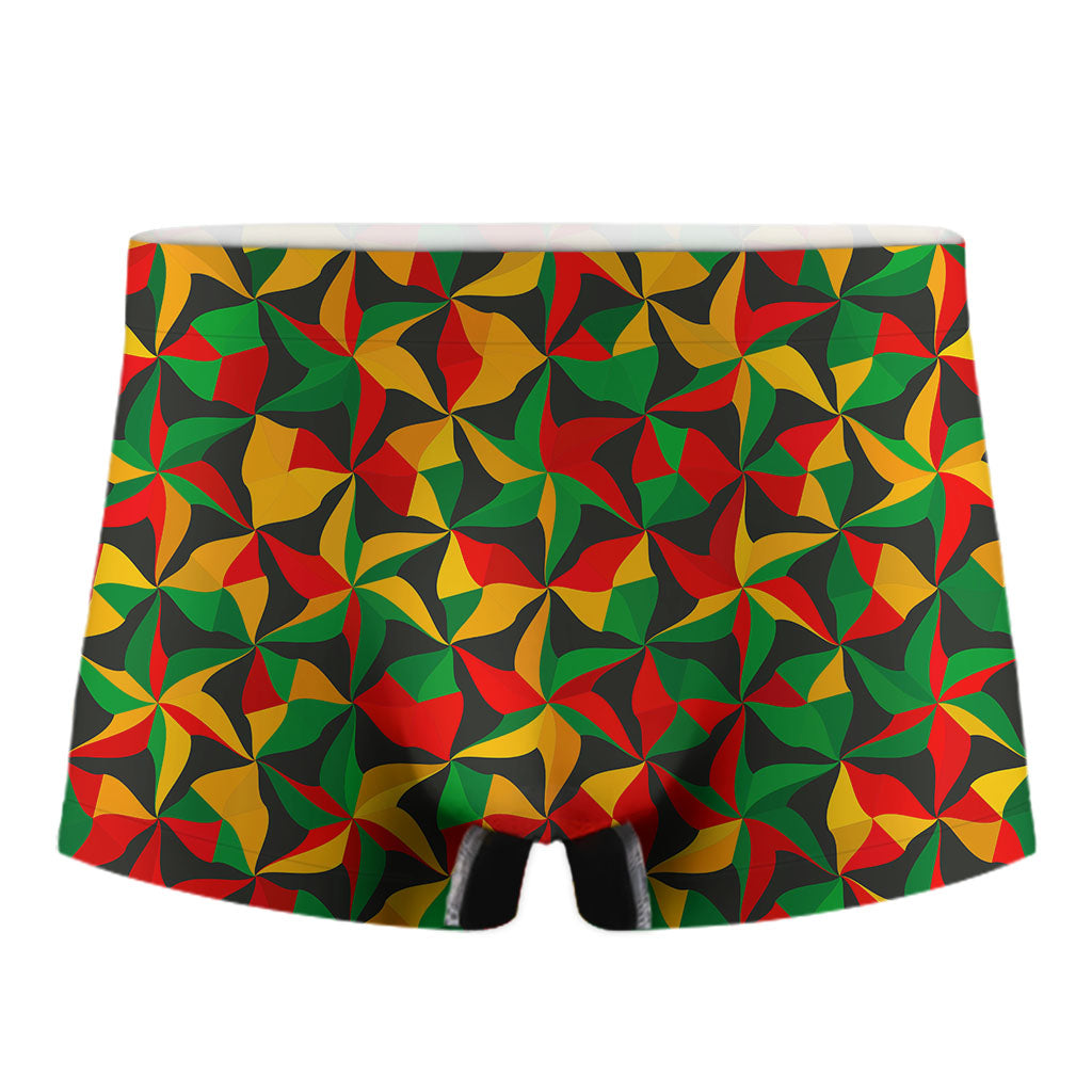 Abstract Reggae Pattern Print Men's Boxer Briefs