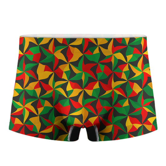 Abstract Reggae Pattern Print Men's Boxer Briefs