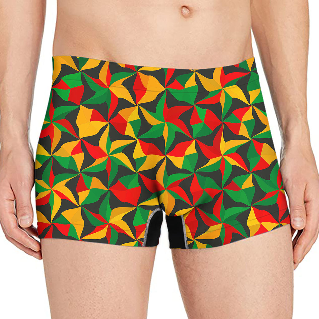 Abstract Reggae Pattern Print Men's Boxer Briefs