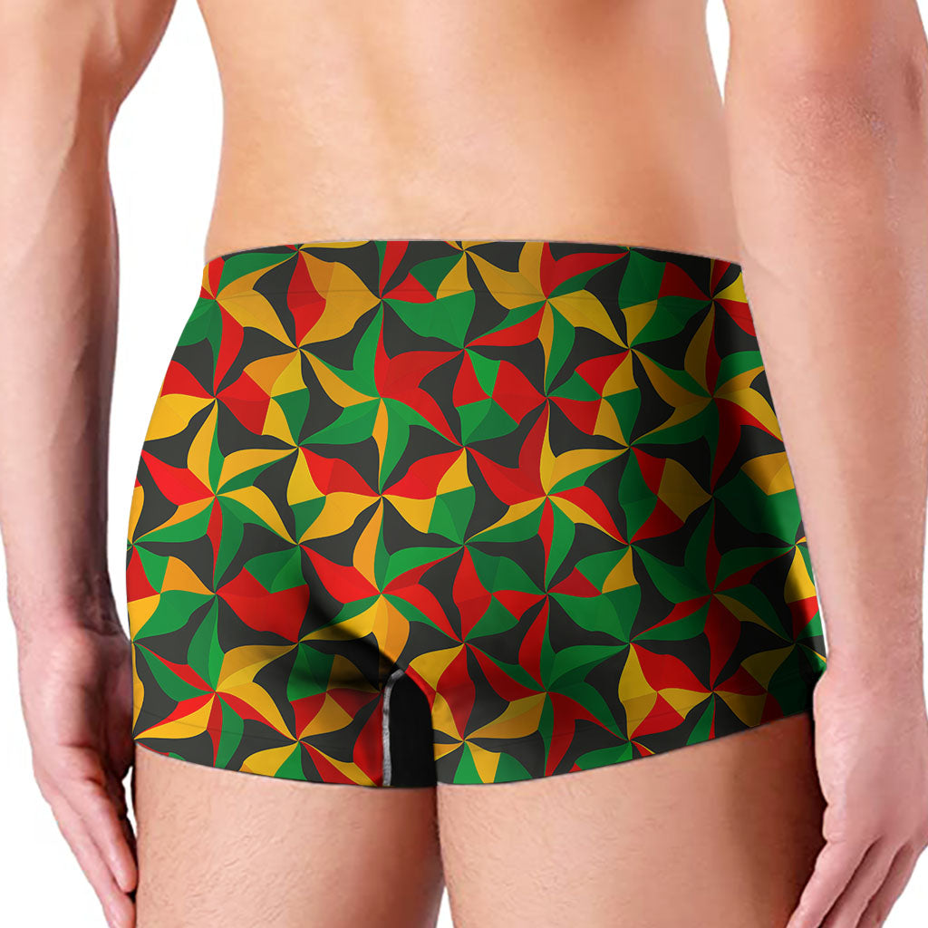 Abstract Reggae Pattern Print Men's Boxer Briefs