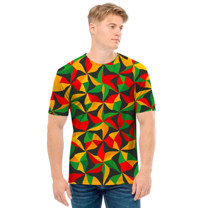 Abstract Reggae Pattern Print Men's T-Shirt