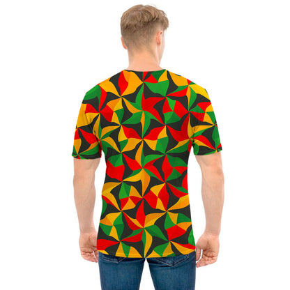Abstract Reggae Pattern Print Men's T-Shirt