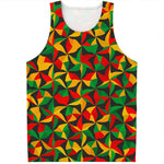 Abstract Reggae Pattern Print Men's Tank Top