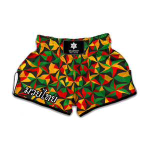 Abstract Reggae Pattern Print Muay Thai Boxing Shorts