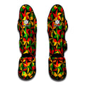 Abstract Reggae Pattern Print Muay Thai Shin Guards