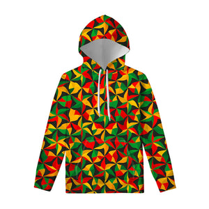 Abstract Reggae Pattern Print Pullover Hoodie