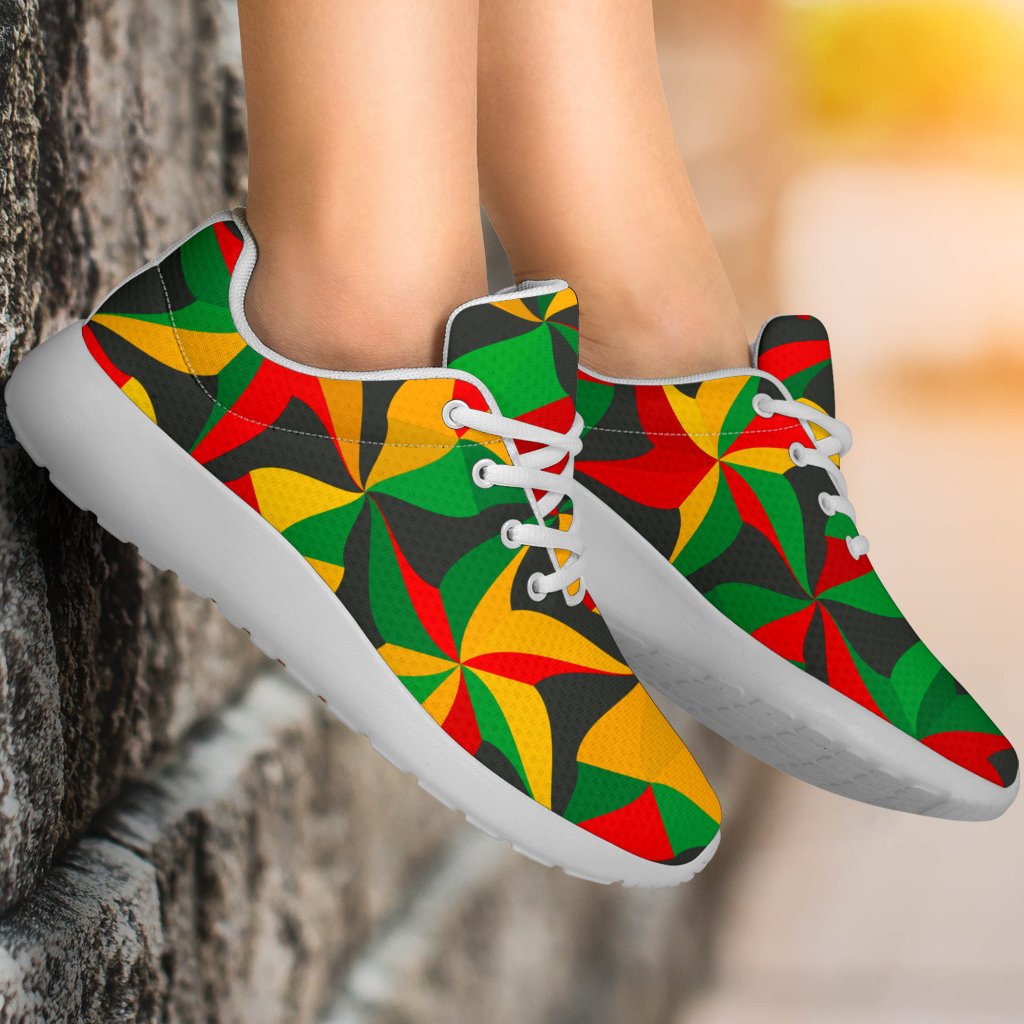 Abstract Reggae Pattern Print Sport Shoes GearFrost