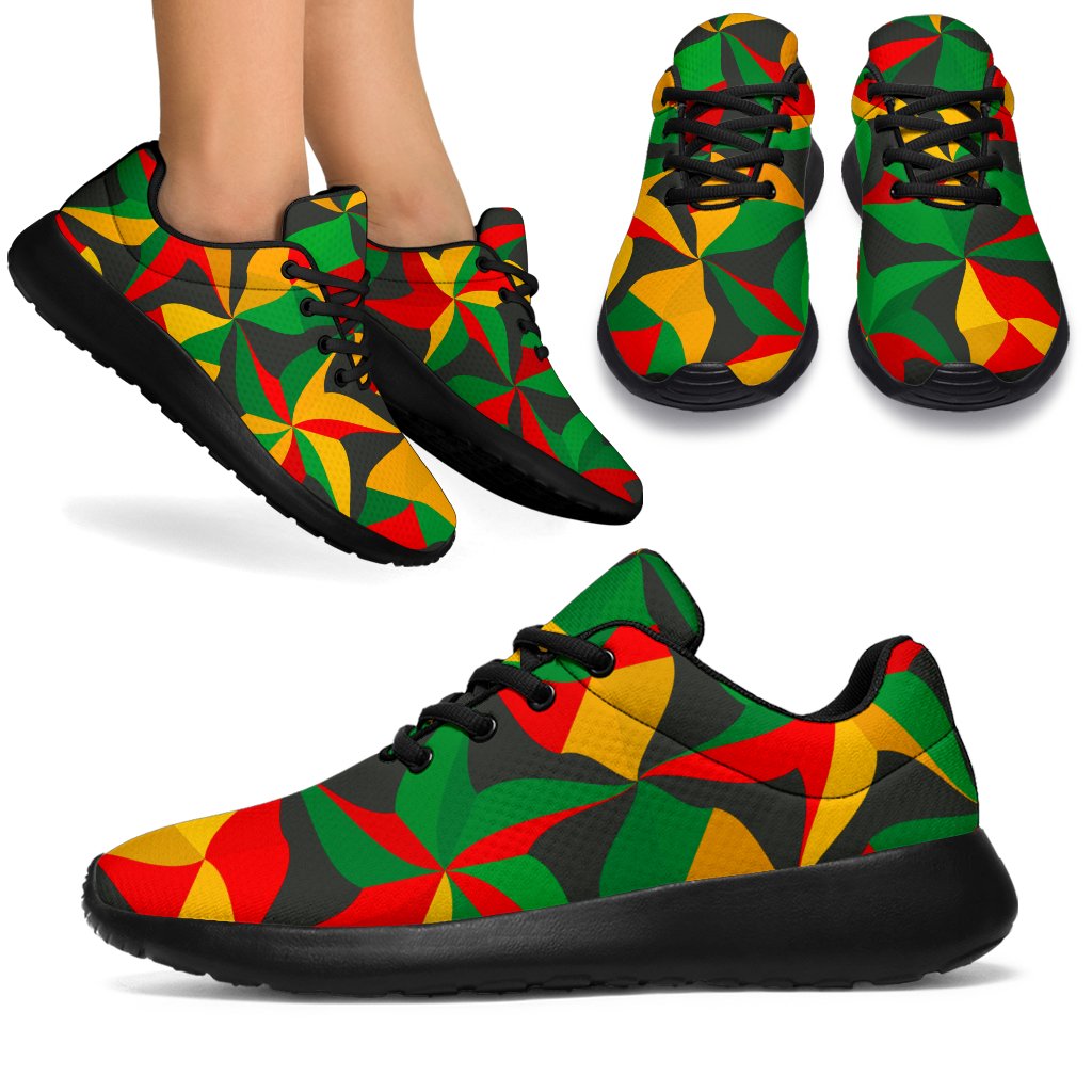 Abstract Reggae Pattern Print Sport Shoes GearFrost