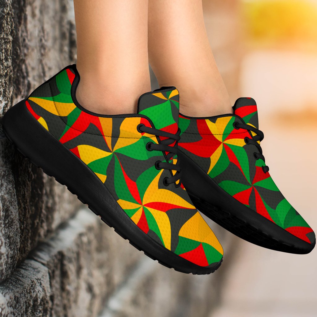 Abstract Reggae Pattern Print Sport Shoes GearFrost