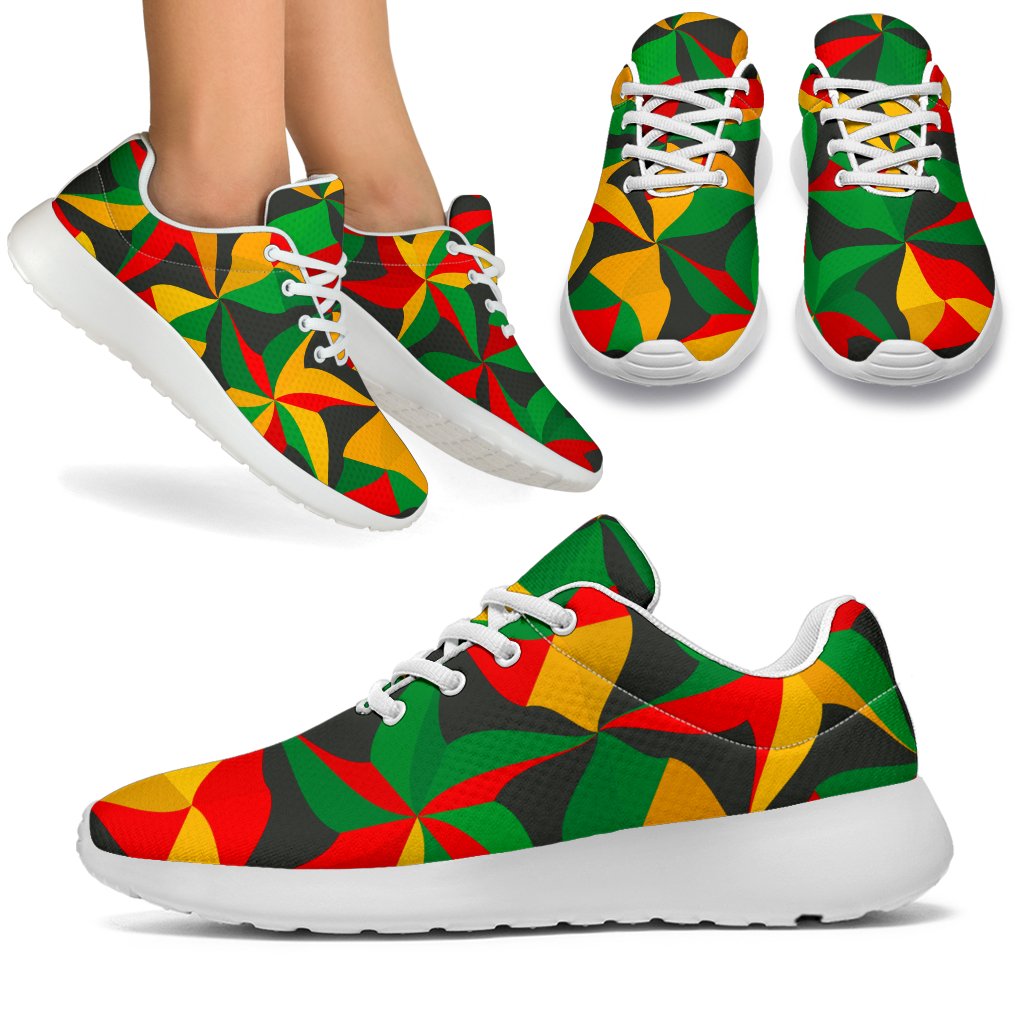 Abstract Reggae Pattern Print Sport Shoes GearFrost