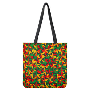Abstract Reggae Pattern Print Tote Bag