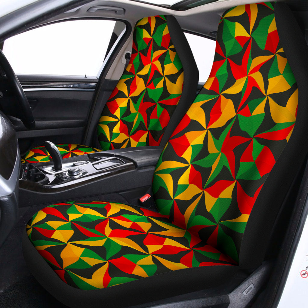 Abstract Reggae Pattern Print Universal Fit Car Seat Covers