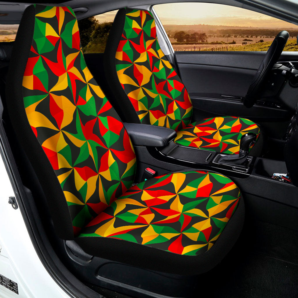 Abstract Reggae Pattern Print Universal Fit Car Seat Covers