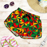 Abstract Reggae Pattern Print Women's Shorts