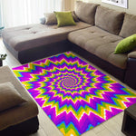Abstract Spiral Moving Optical Illusion Area Rug GearFrost