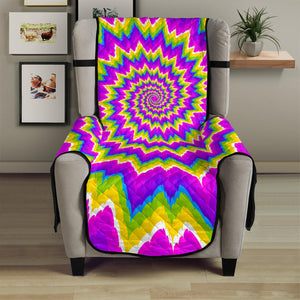 Abstract Spiral Moving Optical Illusion Armchair Protector