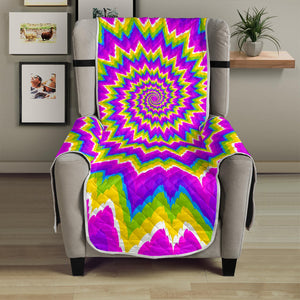 Abstract Spiral Moving Optical Illusion Armchair Protector