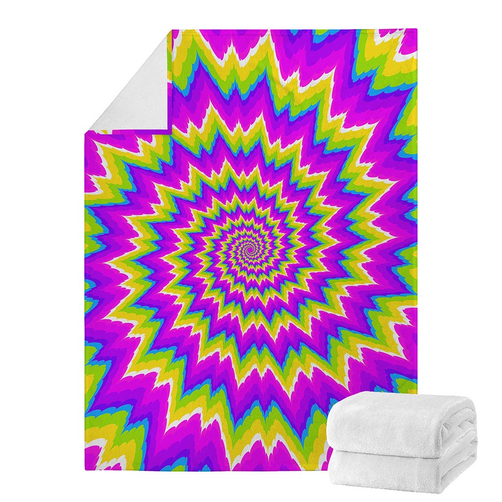 Abstract Spiral Moving Optical Illusion Blanket