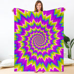Abstract Spiral Moving Optical Illusion Blanket