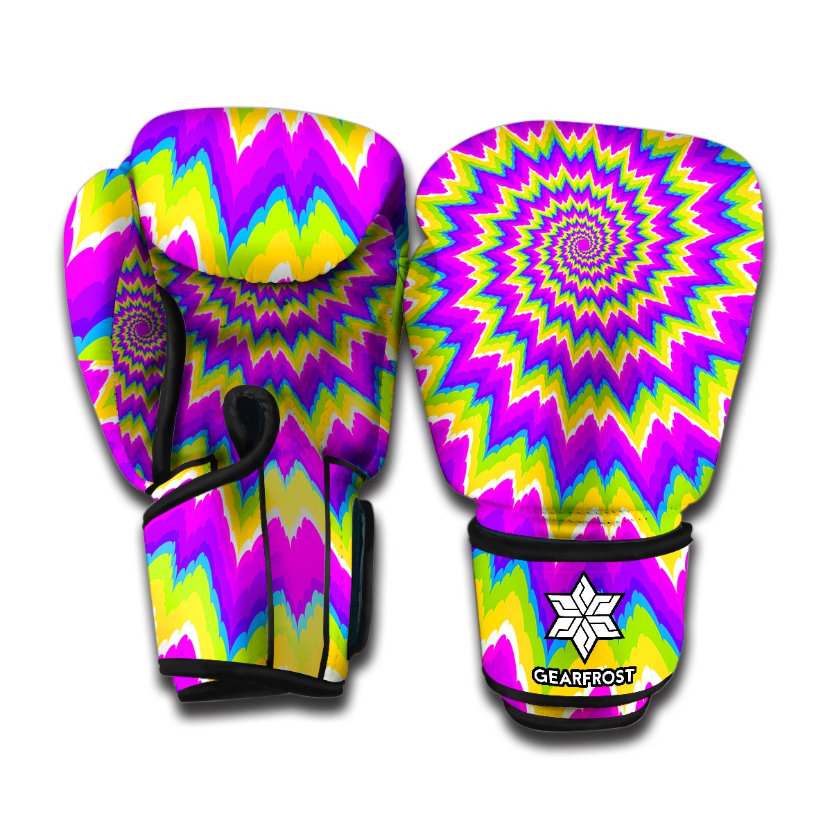 Abstract Spiral Moving Optical Illusion Boxing Gloves