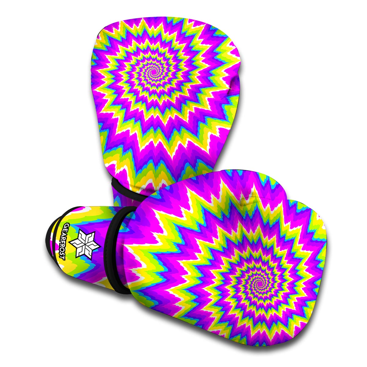 Abstract Spiral Moving Optical Illusion Boxing Gloves