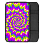 Abstract Spiral Moving Optical Illusion Car Center Console Cover