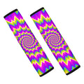 Abstract Spiral Moving Optical Illusion Car Seat Belt Covers
