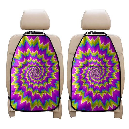 Abstract Spiral Moving Optical Illusion Car Seat Organizers