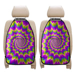 Abstract Spiral Moving Optical Illusion Car Seat Organizers