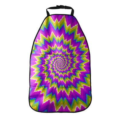Abstract Spiral Moving Optical Illusion Car Seat Organizers