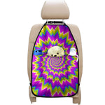 Abstract Spiral Moving Optical Illusion Car Seat Organizers