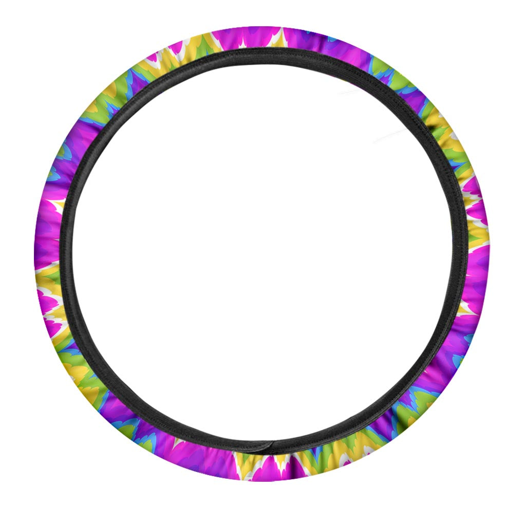 Abstract Spiral Moving Optical Illusion Car Steering Wheel Cover