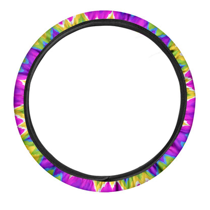 Abstract Spiral Moving Optical Illusion Car Steering Wheel Cover