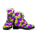 Abstract Spiral Moving Optical Illusion Comfy Boots GearFrost