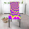 Abstract Spiral Moving Optical Illusion Dining Chair Slipcover