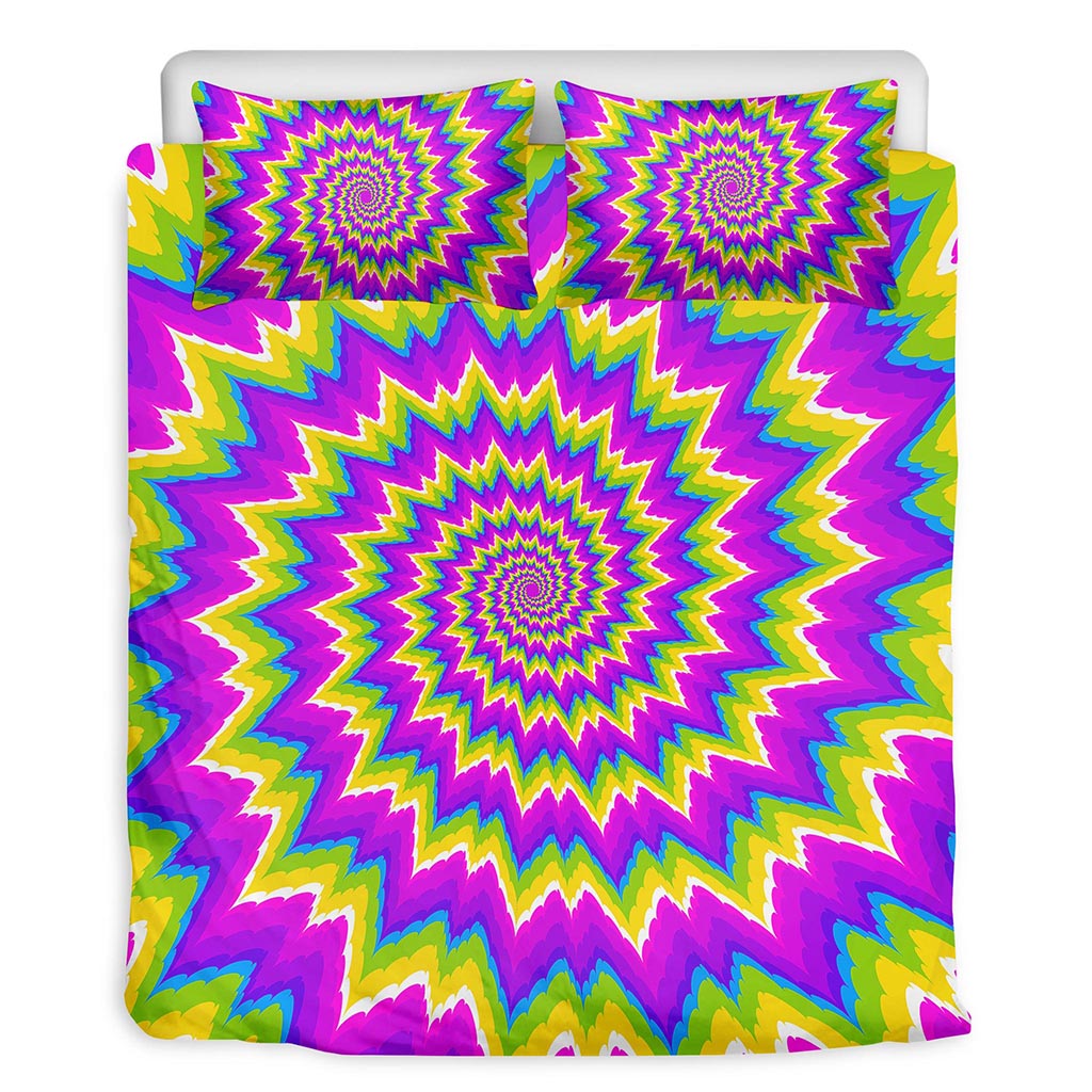 Abstract Spiral Moving Optical Illusion Duvet Cover Bedding Set