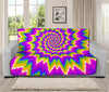 Abstract Spiral Moving Optical Illusion Futon Protector