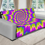 Abstract Spiral Moving Optical Illusion Futon Protector