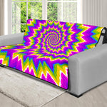 Abstract Spiral Moving Optical Illusion Futon Protector