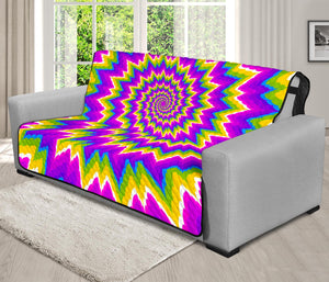 Abstract Spiral Moving Optical Illusion Futon Protector