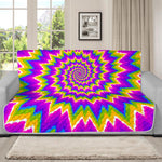 Abstract Spiral Moving Optical Illusion Futon Protector