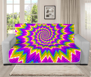 Abstract Spiral Moving Optical Illusion Futon Protector