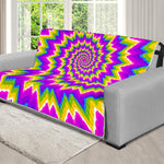 Abstract Spiral Moving Optical Illusion Futon Protector