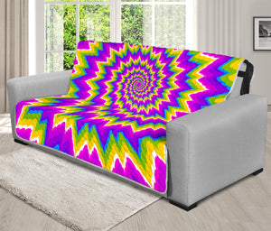 Abstract Spiral Moving Optical Illusion Futon Protector