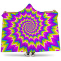 Abstract Spiral Moving Optical Illusion Hooded Blanket