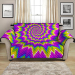 Abstract Spiral Moving Optical Illusion Loveseat Protector